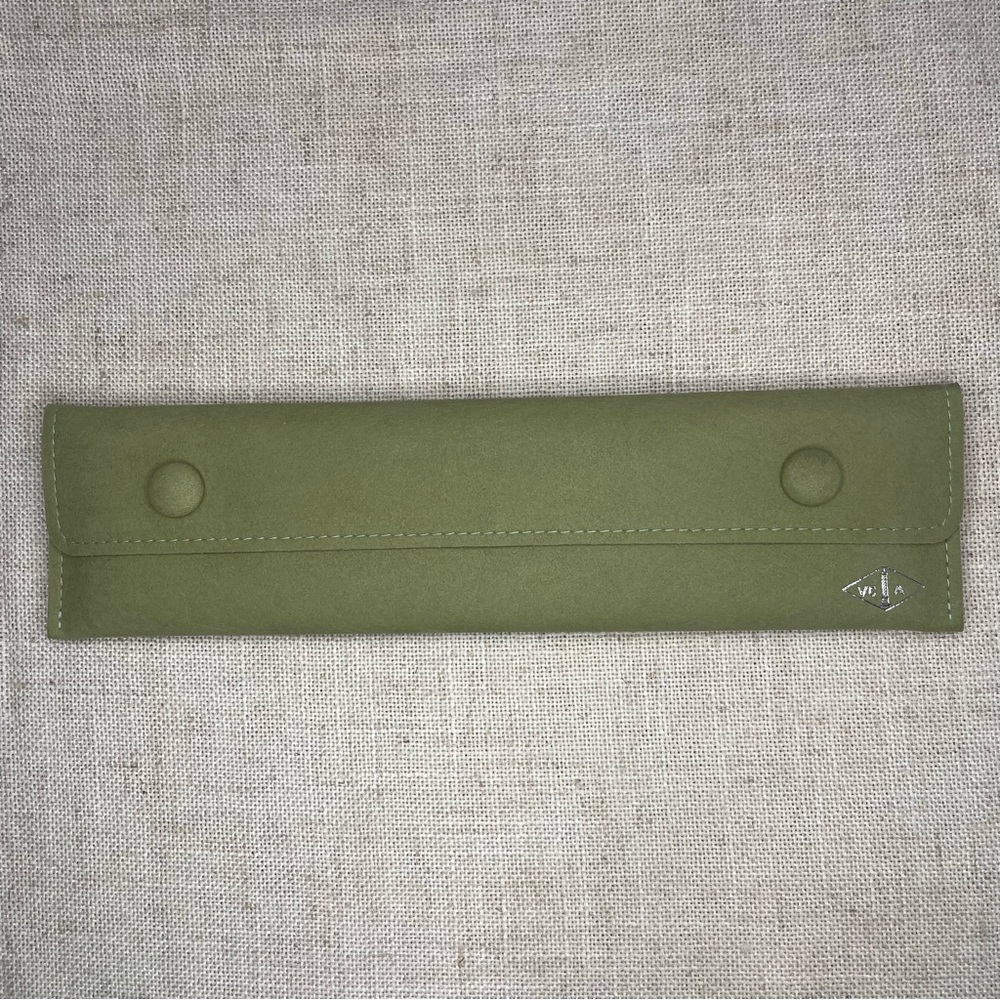 Van Cleef & Arpels Bracelet Sage Green Suede Jewelry Travel Case